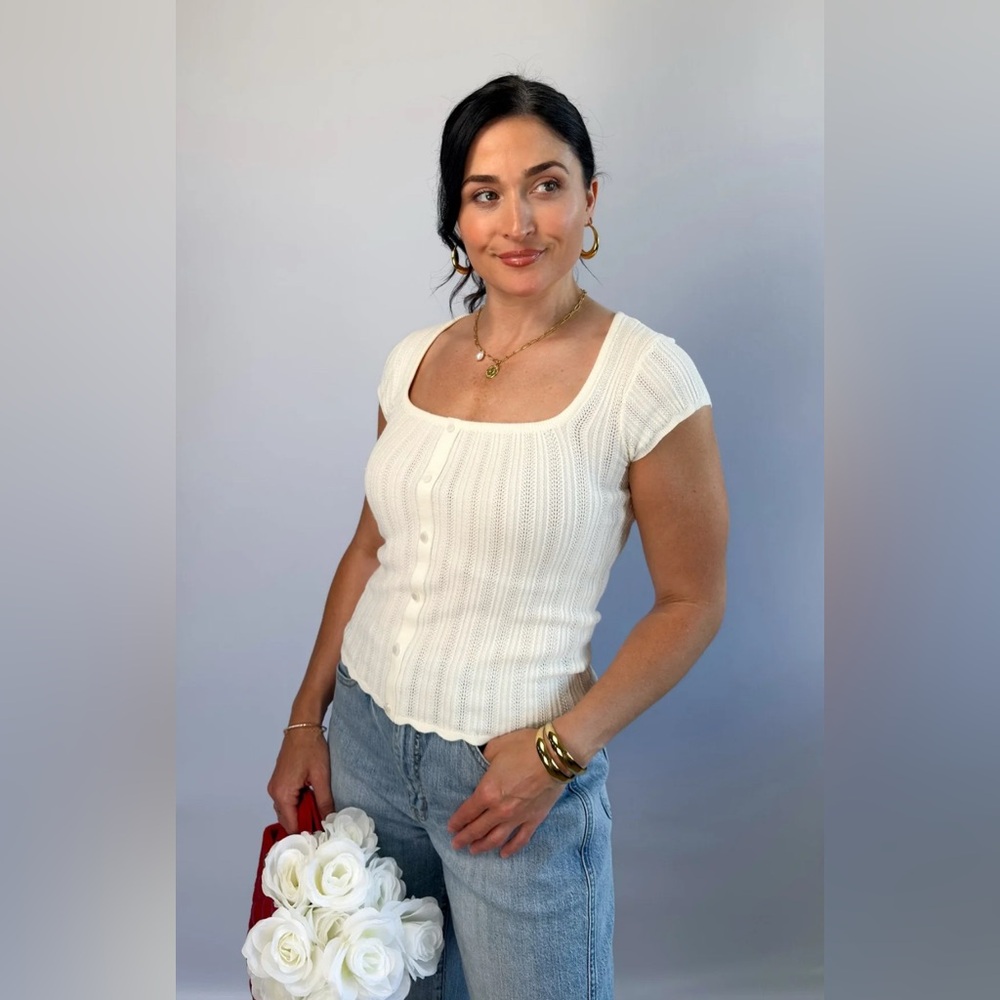 Cap Sleeve Knit Top | Weekend LA Brand | XS